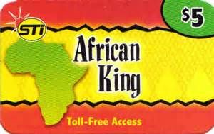 African King Calling Card